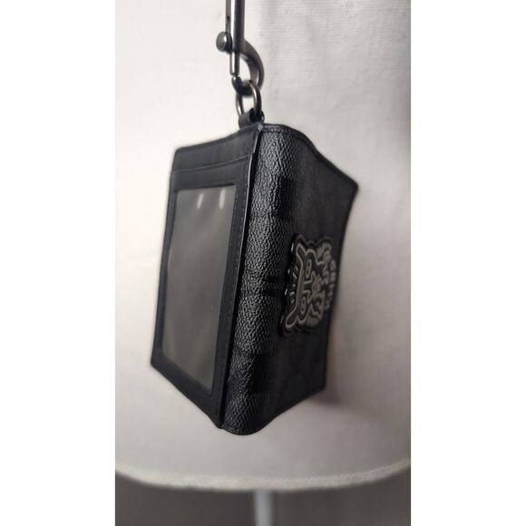 Coach Keith Haring KH89 Monster ID Wallet Lanyard Signature Canvas - Picture 8 of 11